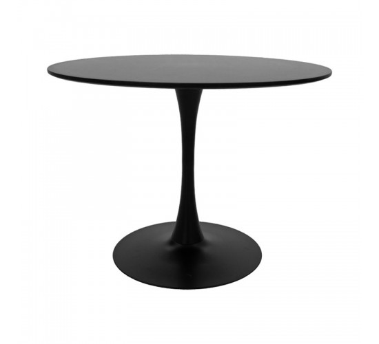 Tραπέζι Balou mdf σε μαύρη απόχρωση Φ100x76εκ Υλικό: MDF covered paper 029-000373