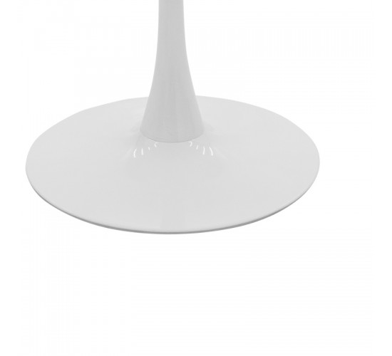 Tραπέζι Balou mdf σε λευκή απόχρωση με όψη μαρμάρου Φ120x76εκ Υλικό: MDF covered paper 029-000374