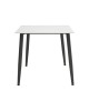 Τραπέζι Gustas Ι λευκό μαρμάρου sintered stone-μαύρο μέταλλο 80x80x76εκ Υλικό: sintered stone - METAL 029-000376