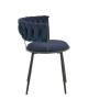 Πολυθρόνα Alkia I ύφασμα σε απόχρωση μπλε σκούρο- πόδι μαύρο μέταλλο 57x58.5x72εκ Υλικό: FABRIC - METAL 029-000380