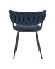 Πολυθρόνα Alkia I ύφασμα σε απόχρωση μπλε σκούρο- πόδι μαύρο μέταλλο 57x58.5x72εκ Υλικό: FABRIC - METAL 029-000380