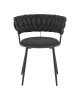Πολυθρόνα Alkia I ύφασμα σε μαύρη απόχρωση- πόδι μαύρο μέταλλο 57x58.5x72εκ Υλικό: FABRIC - METAL 029-000381