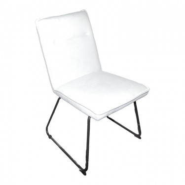 Καρέκλα Essential ύφασμα μπεζ-πόδι μάυρο μεταλλικό 54x59x89εκ Υλικό: FABRIC - METAL 029-000389