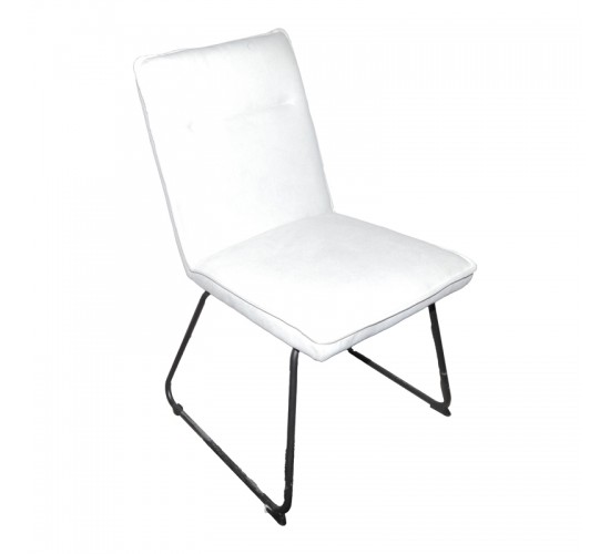 Καρέκλα Essential ύφασμα μπεζ-πόδι μάυρο μεταλλικό 54x59x89εκ Υλικό: FABRIC - METAL 029-000389