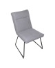 Καρέκλα Essential ύφασμα γκρι-πόδι μάυρο μεταλλικό 54x59x89εκ Υλικό: FABRIC - METAL 029-000390
