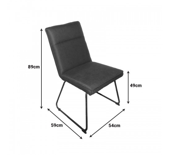 Καρέκλα Essential ύφασμα χακί-πόδι μάυρο μεταλλικό 54x59x89εκ Υλικό: FABRIC - METAL 029-000391