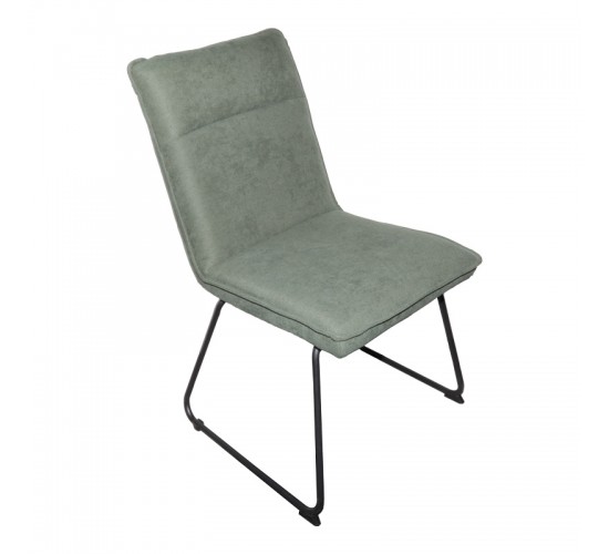 Καρέκλα Essential ύφασμα χακί-πόδι μάυρο μεταλλικό 54x59x89εκ Υλικό: FABRIC - METAL 029-000391