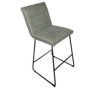 Σκαμπό μπαρ Essential ύφασμα χακί-πόδι μάυρο μεταλλικό 53x64.5x107εκ Υλικό: FABRIC - METAL 029-000395