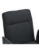Πολυθρόνα Essential ύφασμα μαύρο-πόδι μαύρο μεταλλικό 55.5x59x89εκ Υλικό: FABRIC - METAL 029-000396