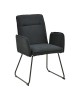 Πολυθρόνα Essential ύφασμα μαύρο-πόδι μαύρο μεταλλικό 55.5x59x89εκ Υλικό: FABRIC - METAL 029-000396