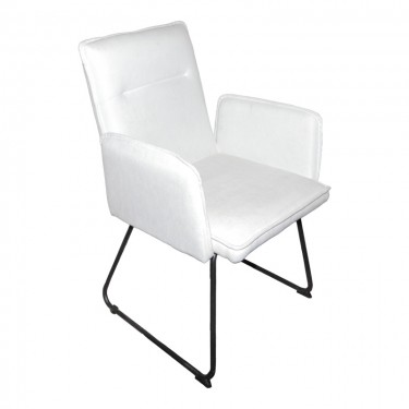 Πολυθρόνα Essential ύφασμα μπεζ-πόδι μαύρο μεταλλικό 55.5x59x89εκ Υλικό: FABRIC - METAL 029-000397