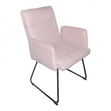 Πολυθρόνα Essential ύφασμα σάπιο μήλο-πόδι μαύρο μεταλλικό 55.5x59x89εκ Υλικό: FABRIC - METAL 029-000399