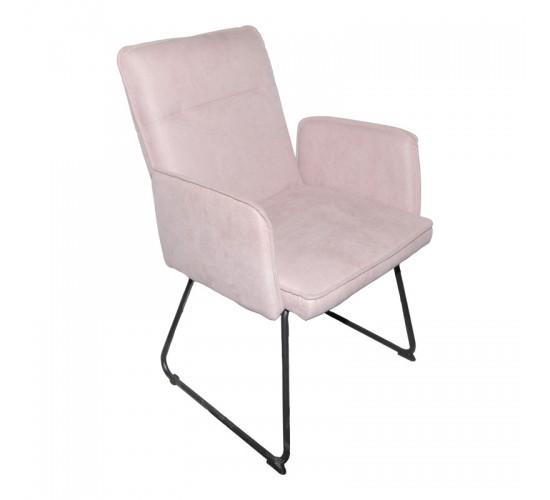 Πολυθρόνα Essential ύφασμα σάπιο μήλο-πόδι μαύρο μεταλλικό 55.5x59x89εκ Υλικό: FABRIC - METAL 029-000399