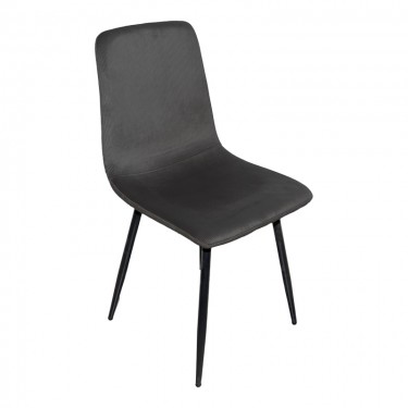Καρέκλα Grato ύφασμα μαύρο-πόδι μαύρο μεταλλικό 45.5x53.5x88.5εκ Υλικό: FABRIC - METAL 029-000406
