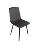 Καρέκλα Grato ύφασμα μαύρο-πόδι μαύρο μεταλλικό 45.5x53.5x88.5εκ Υλικό: FABRIC - METAL 029-000406