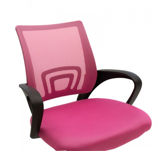 Καρέκλα γραφείου Berto II με ανάκλιση ύφασμα mesh σε ροζ απόχρωση 60x48x85-95εκ Υλικό: MESH FABRIC - METAL LEGS - PP 029-000414