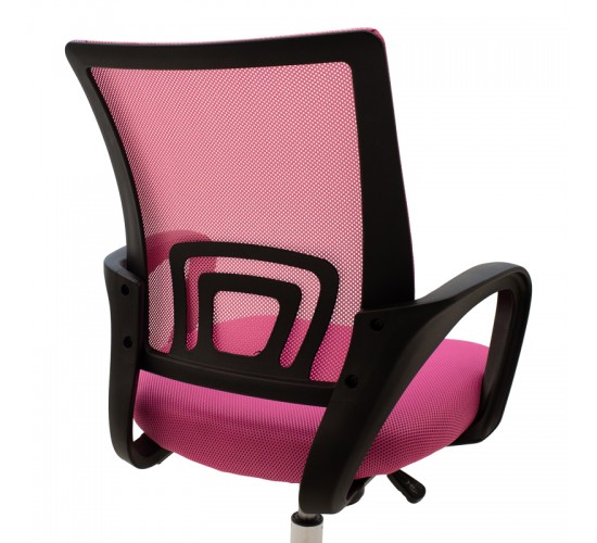 Καρέκλα γραφείου Berto II με ανάκλιση ύφασμα mesh σε ροζ απόχρωση 60x48x85-95εκ Υλικό: MESH FABRIC - METAL LEGS - PP 029-000414