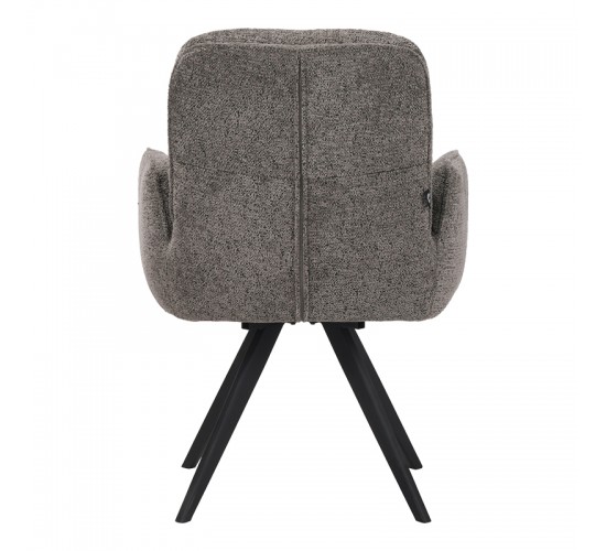 Πολυθρόνα περιστρεφόμενη Novo ύφασμα ανθρακί μπουκλε-πόδια μαύρο μεταλλικό 65.5x60x90εκ Υλικό: boucle FABRIC - METAL 029-000429