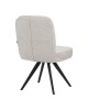 Καρέκλα περιστρεφόμενη Novo ύφασμα λευκό μπουκλε-πόδια μαύρο μεταλλικό 65.5x50x90εκ Υλικό: boucle FABRIC - METAL 029-000430