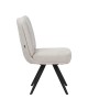 Καρέκλα περιστρεφόμενη Novo ύφασμα λευκό μπουκλε-πόδια μαύρο μεταλλικό 65.5x50x90εκ Υλικό: boucle FABRIC - METAL 029-000430