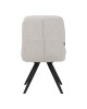 Καρέκλα περιστρεφόμενη Novo ύφασμα λευκό μπουκλε-πόδια μαύρο μεταλλικό 65.5x50x90εκ Υλικό: boucle FABRIC - METAL 029-000430