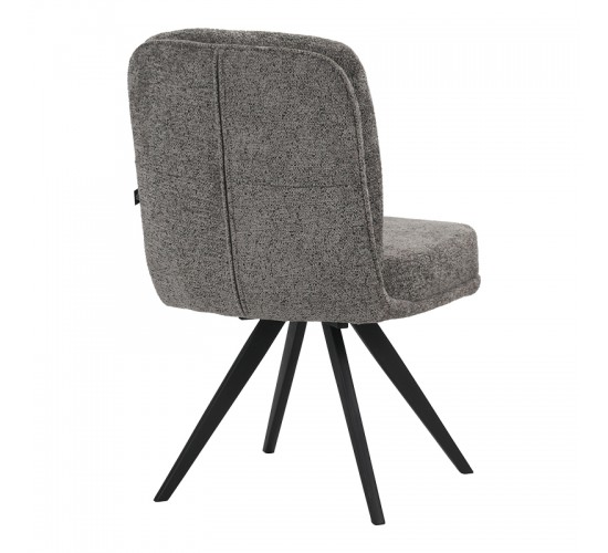 Καρέκλα περιστρεφόμενη Novo ύφασμα ανθρακί μπουκλε-πόδια μαύρο μεταλλικό 65.5x50x90εκ Υλικό: boucle FABRIC - METAL 029-000431