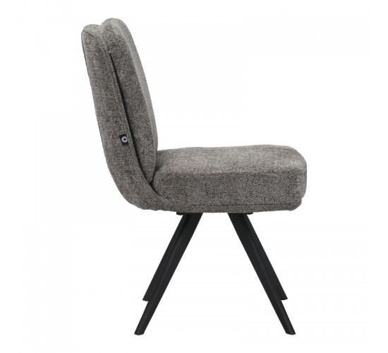 Καρέκλα περιστρεφόμενη Novo ύφασμα ανθρακί μπουκλε-πόδια μαύρο μεταλλικό 65.5x50x90εκ Υλικό: boucle FABRIC - METAL 029-000431