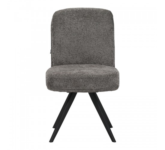 Καρέκλα περιστρεφόμενη Novo ύφασμα ανθρακί μπουκλε-πόδια μαύρο μεταλλικό 65.5x50x90εκ Υλικό: boucle FABRIC - METAL 029-000431