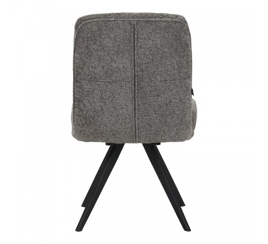 Καρέκλα περιστρεφόμενη Novo ύφασμα ανθρακί μπουκλε-πόδια μαύρο μεταλλικό 65.5x50x90εκ Υλικό: boucle FABRIC - METAL 029-000431