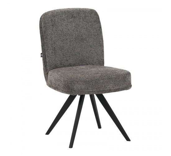 Καρέκλα περιστρεφόμενη Novo ύφασμα ανθρακί μπουκλε-πόδια μαύρο μεταλλικό 65.5x50x90εκ Υλικό: boucle FABRIC - METAL 029-000431