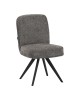 Καρέκλα περιστρεφόμενη Novo ύφασμα ανθρακί μπουκλε-πόδια μαύρο μεταλλικό 65.5x50x90εκ Υλικό: boucle FABRIC - METAL 029-000431