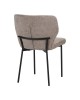Καρέκλα Mavier ύφασμα γκρι-μπεζ-πόδια μαύρο μεταλλικό 48x61.5x82εκ Υλικό: boucle FABRIC - METAL 029-000432