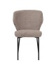 Καρέκλα Mavier ύφασμα γκρι-μπεζ-πόδια μαύρο μεταλλικό 48x61.5x82εκ Υλικό: boucle FABRIC - METAL 029-000432