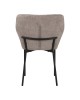 Καρέκλα Mavier ύφασμα γκρι-μπεζ-πόδια μαύρο μεταλλικό 48x61.5x82εκ Υλικό: boucle FABRIC - METAL 029-000432
