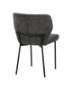 Καρέκλα Mavier ύφασμα γκρι-πόδια μαύρο μεταλλικό 48x61.5x82εκ Υλικό: boucle FABRIC - METAL 029-000433