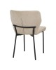 Καρέκλα Mavier ύφασμα μπεζ-πόδια μαύρο μεταλλικό 48x61.5x82εκ Υλικό: boucle FABRIC - METAL 029-000434