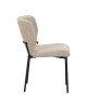 Καρέκλα Mavier ύφασμα μπεζ-πόδια μαύρο μεταλλικό 48x61.5x82εκ Υλικό: boucle FABRIC - METAL 029-000434