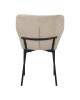 Καρέκλα Mavier ύφασμα μπεζ-πόδια μαύρο μεταλλικό 48x61.5x82εκ Υλικό: boucle FABRIC - METAL 029-000434