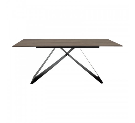 Τραπέζι Sabrina sintered stone καρυδί-μαύρο 180x90x75εκ Υλικό: 12mm sintered stone - METAL 029-000461