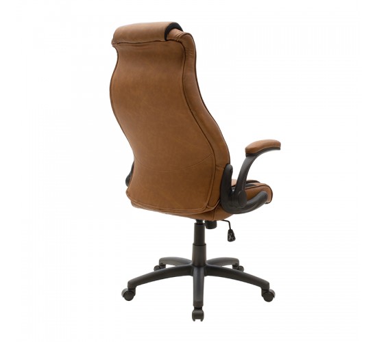 Καρέκλα γραφείου διευθυντή Bear pu ταμπά antique-μαύρο Υλικό: METAL. PU. PP. FABCRIC 033-000013