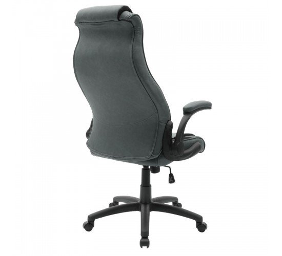 Καρέκλα γραφείου διευθυντή Bear pu γκρι antique-μαύρο Υλικό: METAL. PU. PP. FABCRIC 033-000017