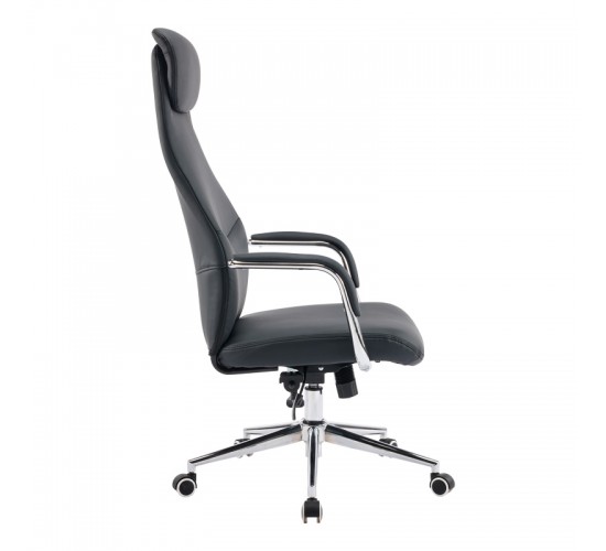 Καρέκλα γραφείου διευθυντή Ferka pu σε μαύρη απόχρωση 64x71x120-128εκ Υλικό: METAL - PU 033-000028
