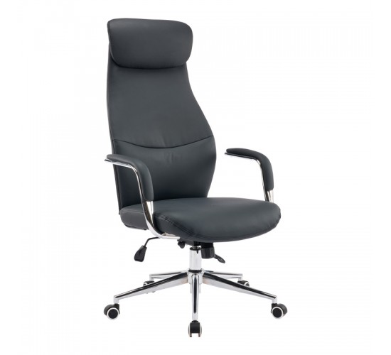 Καρέκλα γραφείου διευθυντή Ferka pu σε μαύρη απόχρωση 64x71x120-128εκ Υλικό: METAL - PU 033-000028