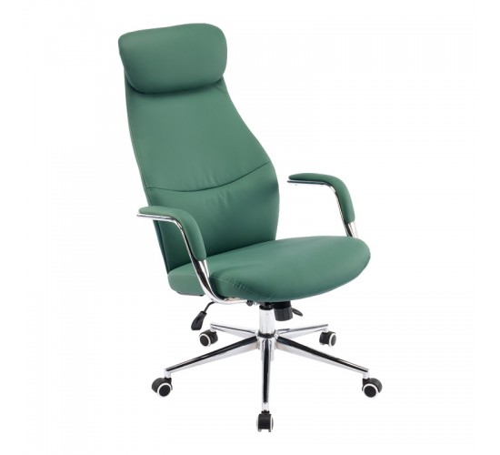 Καρέκλα γραφείου διευθυντή Ferka pu σε πράσινη απόχρωση 64x71x120-128εκ Υλικό: METAL - PU 033-000029