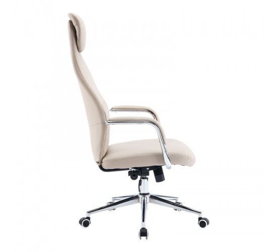 Καρέκλα γραφείου διευθυντή Ferka pu σε μπεζ απόχρωση 64x71x120-128εκ Υλικό: METAL - PU 033-000030