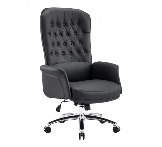 Καρέκλα γραφείου διευθυντή Kaline pu σε μαύρη απόχρωση 69x79x115-123εκ Υλικό: METAL - PU 033-000031