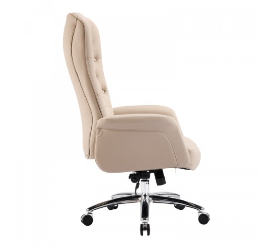 Καρέκλα γραφείου διευθυντή Kaline pu σε μπεζ απόχρωση 69x79x115-123εκ Υλικό: METAL - PU 033-000032