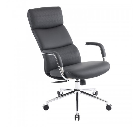 Καρέκλα γραφείου διευθυντή Bendona pu σε μαύρη απόχρωση 71x78x119-127εκ Υλικό: METAL - PU 033-000033