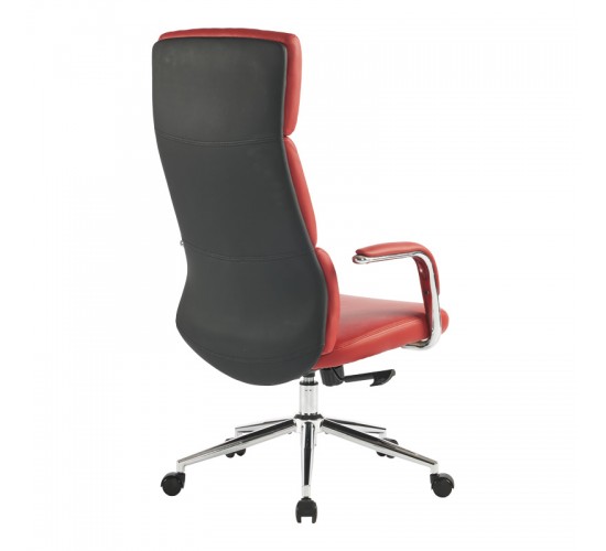 Καρέκλα γραφείου διευθυντή Bendona pu σε κόκκινη απόχρωση 71x78x119-127εκ Υλικό: METAL - PU 033-000034
