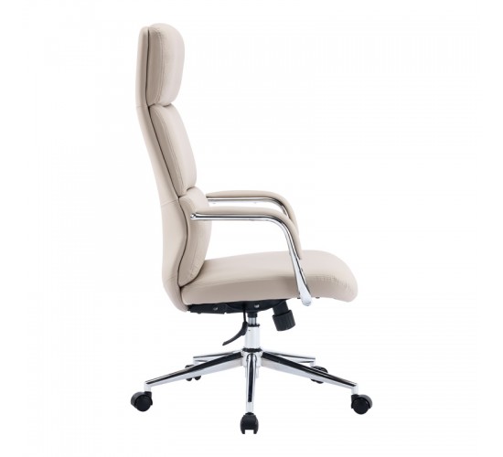 Καρέκλα γραφείου διευθυντή Bendona pu σε μπεζ απόχρωση 71x78x119-127εκ Υλικό: METAL - PU 033-000035